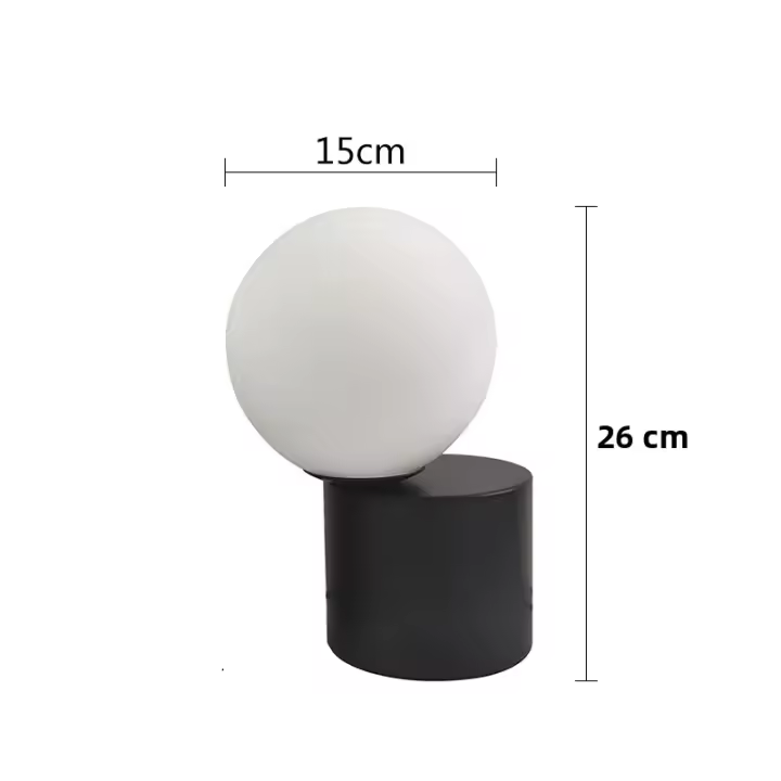Lámpara De Mesa De Vidrio Nórdico Moderna Simplicidad Para Dormitorio Y Sala De Estar Iluminación Doméstica Sin Pilas Ni Bombillas Incluidas - 1
