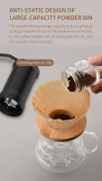 Molino de Café Kolitong para Hand Drip y Expreso | Modos Profesionales Duales · 30 Grados Ajustables · Cuchillas Silenciosas de Inoxidable | Eléctrico, Recargable USB y Portátil para Hogar y Viaje KMDJ-D - details 8