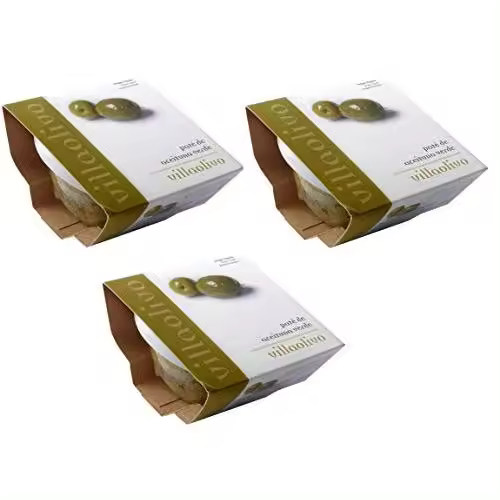 Pack 3 Patés de Aceituna Verde Villaolivo 125 g – Gourmet  Sabor Auténtico y Natural  Ideal para Tostas y Aperitivos - 1
