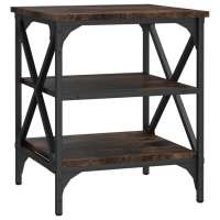 vidaXL Mesa auxiliar madera contrachapada 40x42x50 cm Negro, Roble Sonoma, Roble ahumado Mesa de sofá Mesa de Entrada para Salón Consola de Entrada Mueble Recibidor Mesita Mesa auxiliar Salon - details 2