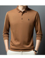 Camisa Polo De Larga Manga Para Hombre Marca De Lujo Algodón De Seda Con Estampado De Letras Casual Negocios Primavera Otoño - details 20