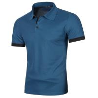 Camisa Polo Para Hombre Verano Manga Corta Ligera Con Cuello Redondo Estilo Callejero Transpirable Top Sólido De Negocios Básico - details 6