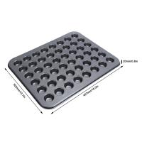 Molde Para Cupcakes Redondos Mini 48 Piezas Horno a Gas Y Eléctrico Antiadherente De Acero Carbono Uso En Cocina Y Hogar - details 3