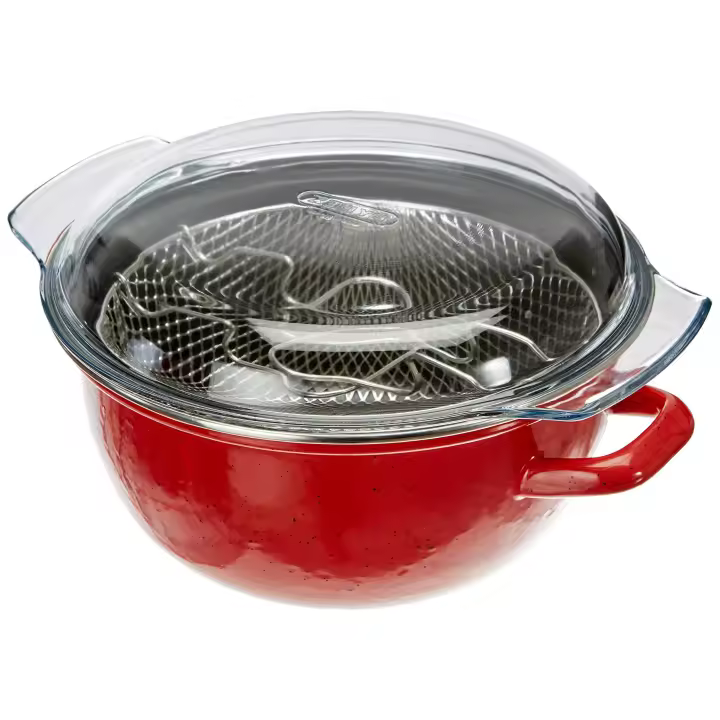 Ibili 961224T - Korinto Freidora con cestillo y tapa de vidrio 24 cm - 1