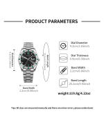 TOMI 4PCS Reloj De Negocios Para Hombre Lujo Con Caja De Regalo Caja De Diamante Calendar Correa De Acero Inoxidable Reloj De Cuarzo - details 8