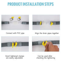 Kit De Tubo De Desagüe Para Máquina De Lavar La Ropa Y Secadora 6.6FT Reemplazo Compatible Con Lavavajillas Y Otros Usos Material PP Amigable Con El Medio Ambiente - details 6