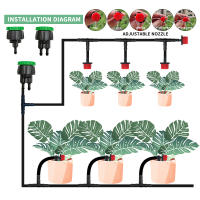 Kit De Riego Por Drip Para Jardín 5-50M Sistema Automático De Riego Para Plantas Bonsái Maceta Césped Flores Verduras Invernadero Con Boquillas 1/4'' - details 3