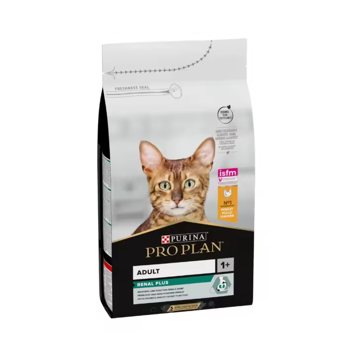 Pro plan - adult 1+ renal plus - dry food for adult cats that promotes renal function (chicken) - 1