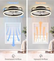 Ventilador de Techo With Iluminación LED Regulable, 40CM 26W, 6 Velocidades, Para Dormitorio, Cocina y Coque - details 4
