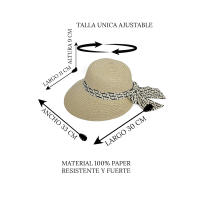 Kebedo Moda Sombrero de Paja para Mujer Pamela de Playa Protección UV, Sombreros de Verano Comodidad y Estilo Al Aire Libre - details 7