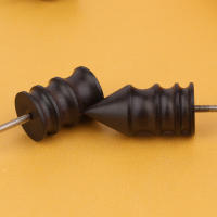 Juego De 12 Piezas De Lijadores De Cuero En Negro Y Madera Ebonita Herramienta De Pulido Para Bordes De Cuero Set De Herramientas De Taller De Cuero DIY - details 5