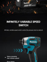 Driver De Impacto Sin Cable Makita 18V DTD173 Herramienta Eléctrica Multifuncional Para El Hogar Sin Batería Potencia Motor Sin Escobillas - details 1