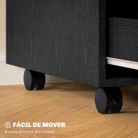HOMCOM Armario Archivador Móvil para Oficina Cajonera Madera 3 Cajones con Ruedas(2 con Frenos) 40x50x57.5cm MDF - details 5