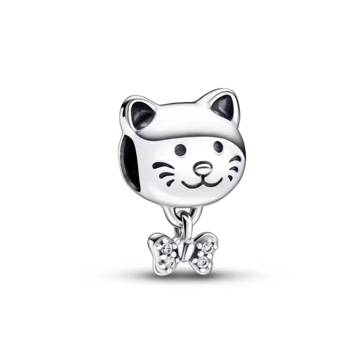 Pandora Moments Charm de ley Mascota Gato & Lazo 792255C01 , para Mujer - 1