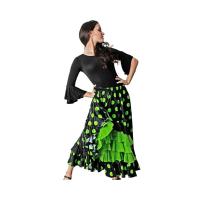 Falda Profesional de Lunares para Baile Danza Flamenco o Sevillanas para Mujer con 5 Volantes en 3 Colores Disponibles. - details 0