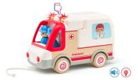 Ambulancia con Luces y Sonidos Madera y plástico alta calidad  Woody - details 3