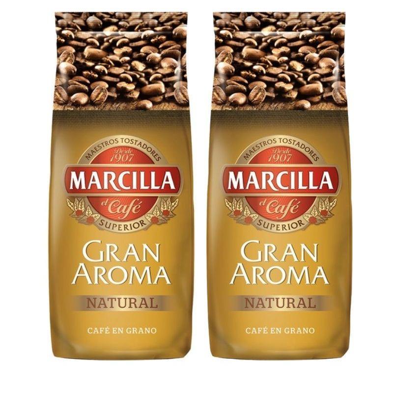 PACK de 2 - Café Marcilla Natural en grano 1Kg Gran aroma