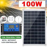 Placa Solar Portátil 100W 18V Impermeable Con Dos USB Para Camping Al Aire Libre Carga De Batería Con Celdas Solares Polícrata - details 0