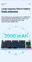 Teclado Mecánico De Juego AULA Sin Cables 87 Teclas Tres Modos 2.4G/Bluetooth/Wireless Con Iluminación Para Windows/Mac/IOS/Android - details 4
