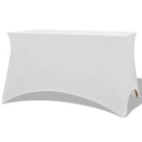 vidaXL Funda Elástica para Mesa 2 Unidades 120x60,5x74 Mantel Cubierta Color Antracita,  Blanco,  Negro y mas - details 1