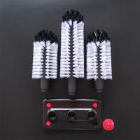Set De 3 Cabezas De Cepillo Para Limpieza De Botellas De Agua Con Base De Absorción Para Cristales Y Cervezas Material De Nylon Eco-amigable - details 4