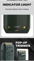 VGR 353 Afeitadora Eléctrica Profesional Recargable Para Hombres Trimmer De Pelo Portátil Afeitadora De Barba Mini Para El Rostro Material De Hoja De Acero Inoxidable - details 10
