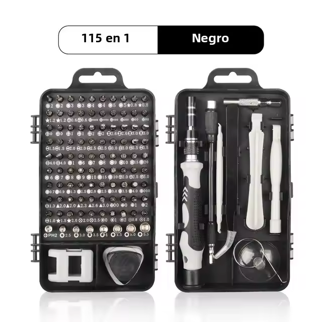 Kit De Reparación De Computadoras 115 En 1 Con Destornilladores Magnéticos Set De Destornilladores De Precisión Con Estuche Para Laptop Y Herramientas Electricas - 1