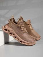 Zapatos De Correr Para Hombre Y Mujer Casual Negro Malla Transpirable Absorbedor De Choque Ligero Tenis Deportivos Outdoor Marrón - details 0