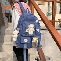 Mochila Kawaii De Japón Para Niñas De Escuela High School Con Múltiples Bolsillos Mochila Harajuku Para Mujeres De Nylon Resistente Color Negro Azul Blanco Rosa Morado - details 9