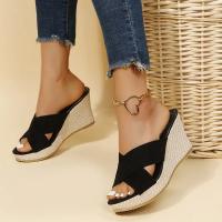 Zapatos De Mujer Moda Casual Con Bocón Transpirable Tacón Ergonómico Cómodo Elegante Sandalias De Verano Microfibra Pull on - details 1