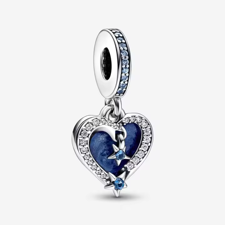 Charm Colgante Pandora Doble Corazón Estrella 792356C01 - 1