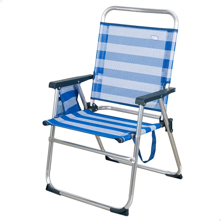 Silla plegable fija aluminio Aktive Beach, Silla de playa fija, Silla fija para playa, Silla de playa plegable - 1