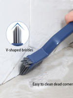 Cepillo De Limpieza Multifuncional 2-en-1 Para Paredes Y Pisos De Azulejos Limpiador De Ranuras De Baño Herramienta De Limpieza Doméstica Conveniente Para Esquinas - details 0