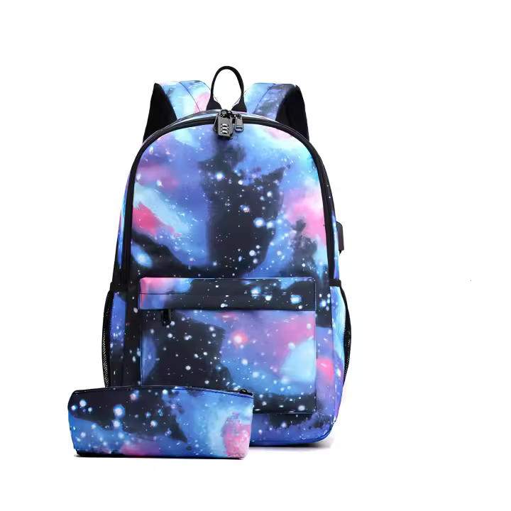 Mochila Escolar Adolescente Antirrobo y Espaciosa con salida de Puerto USB y Auriculares y La Protección de un Candado Numérico (DICACA NATURE). - 1