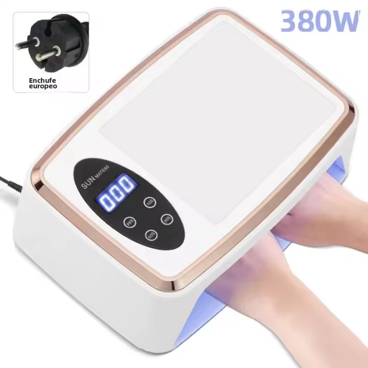 Lámpara UV LED Profesional Para Manicura Con Almohadilla Para Manos 90LED 380W Secado De Esmalte De Gel Alta Potencia Secador De Uñas - 1
