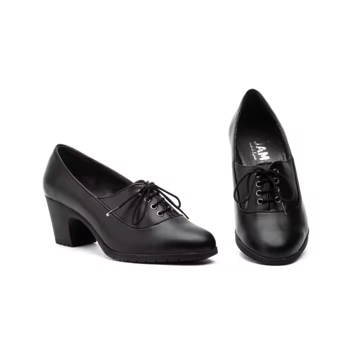 CT-414 Negro  Hecho en España Zapatos Mujer Piel Negro Tacón Cordones Numeración: 35-41 Marca: Cutillas Descubra estos elegantes zapatos de tacón fabricados en España, especialmente diseñados para el mercado mayorista de calzado. Realizados - 1