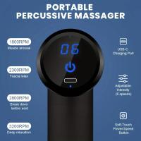 Masajeador Eléctrico De Fascia Portátil Con Pantalla Táctil LED Y 4 Cabezas De Masaje Reemplazables Masajeador De Body Percusión - details 7