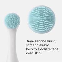 Cepillo Facial De Silicona 3D Bilateral Masajeador Manual Cerda Suave Para Limpieza Facial Tamaño Único Material Plástico - details 4