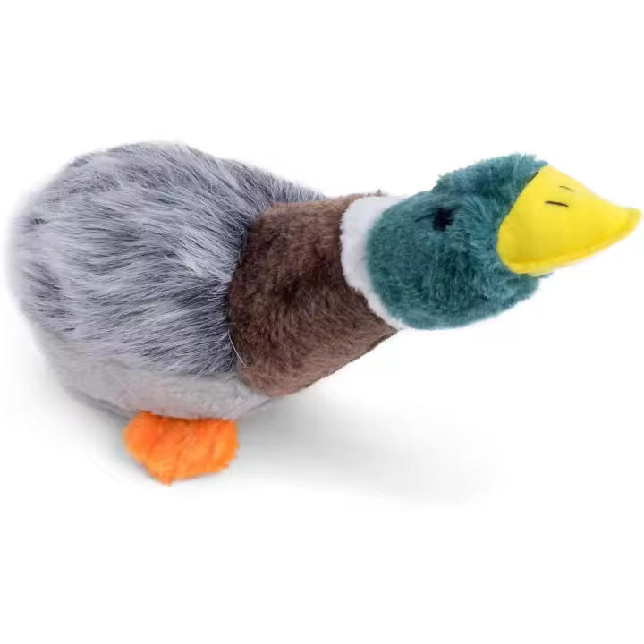 Juguete de peluche para perro con forma de pato que toca la bocina y chirría - 1