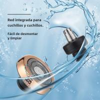 Afeitadora Eléctrica Portátil Para Viajes 2 En 1 Mini Afeitadora De Nariz Y Barba Recargable Para Hombres Cuchilla De Malla Con Dispositivo De Afeitar De Pelo - details 7