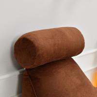 Reading Pillow, Backrest Pillow,back Rest Pillow For Sitting In Bed,large Adult Backrest With Arms,side Pockets, Detachable Neck Roll For Reading/watc，75*40*40cm - details 5