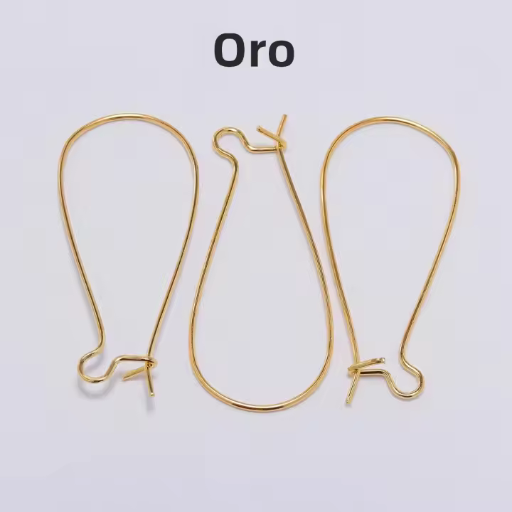 50pcs Gancho De Oreja Dorado Y Bronce Para Joyería DIY Accesorios De Enlaces De Joyería Herrajes De Pulsera De Metal De Aleación De Zinc - 1