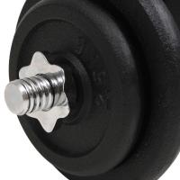 vidaXL Juego de mancuernas hierro fundido 18 piezas 40 kg - details 5