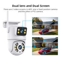Cámara De Seguridad IP WIFI 8MP Con Doble Lente Y Pantalla Manual Visión Nocturna En Color PTZ Exterior Dominó HEE RAK - details 4