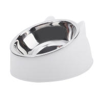 Cuenco De Alimentos Para Gatos Y Perros Creativo Y Encantador Inclinado En Acero Inoxidable Alimentador De Agua Para Mascotas Para Gatos Y Perros - details 0