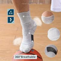 3 Pares De De Compresión Para Hombres Transpirables Deportivos Para Baloncesto Y Ciclismo Absorbentes De Humedad Con Tubo Elástico Alto - details 18