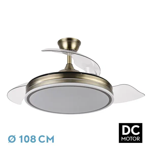 FABRILAMP TODOLAMPARA VENTILADOR 72W BAYOMO BRONCE Ø108 - 1