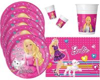 ZIRIZON - Vajilla de Cartón para Fiesta Barbie 8 Invitados con platos de cartón, vasos y mantel , vajilla de fiesta de cumpleaños - details 0
