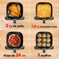 Moulinex Easy Fry Mega, Freidora de aire XL 7,5 L, 8 Programas automáticos, Diseño Compacto, Cocina hasta 8 raciones, Ahorro de energía y tiempo, Piezas aptas lavavajillas, EZ855HF0 - details 1