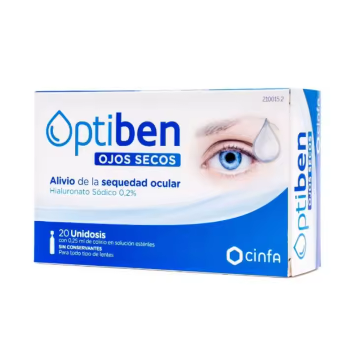 Optiben Ojos Secos 20 Monodosis Lubricante Hidratante para Sequedad Ocular - 1